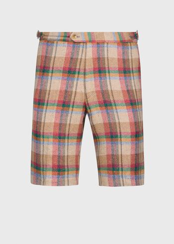 Paul Stuart Linen Plaid Bermuda Short