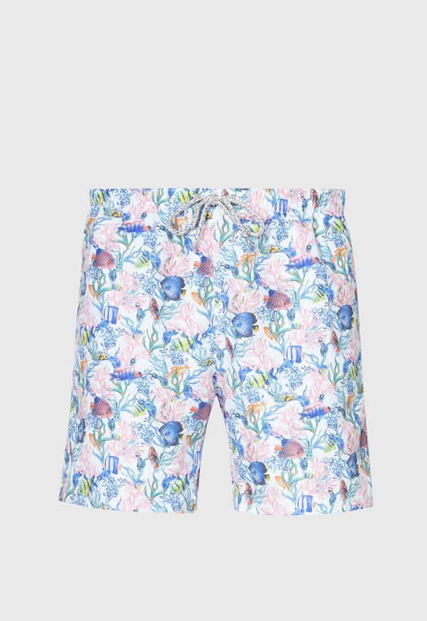 Paul Stuart Fish Print Swim Trunk, image 1