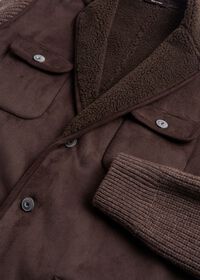 Paul Stuart Brown Faux Mouton Jacket, thumbnail 2