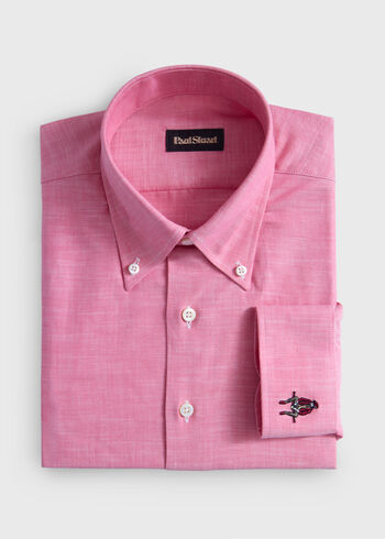 Paul Stuart Cotton Twill Logo Sport Shirt
