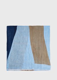 Paul Stuart Multi Colored Linen Scarf, thumbnail 2