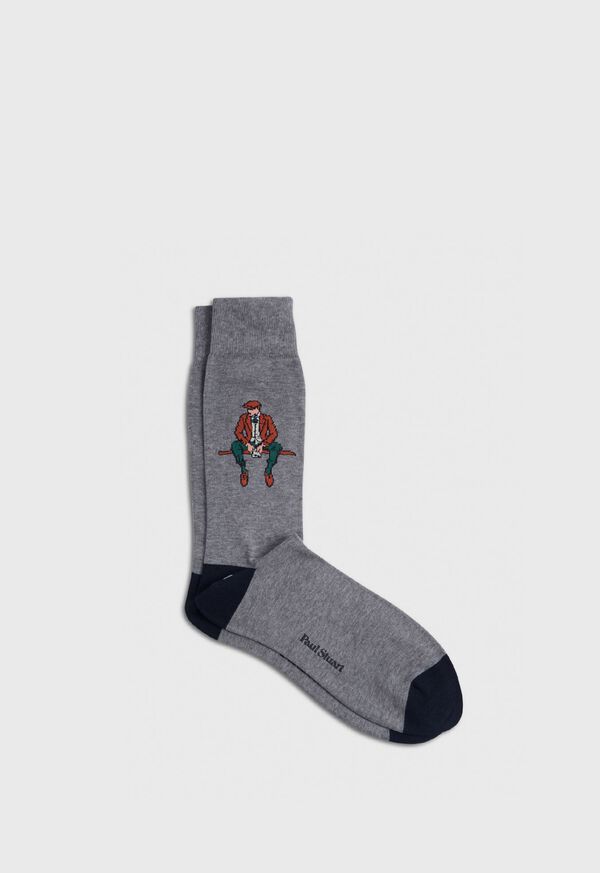 Paul Stuart Sock with Man on the Fence Logo, image 2