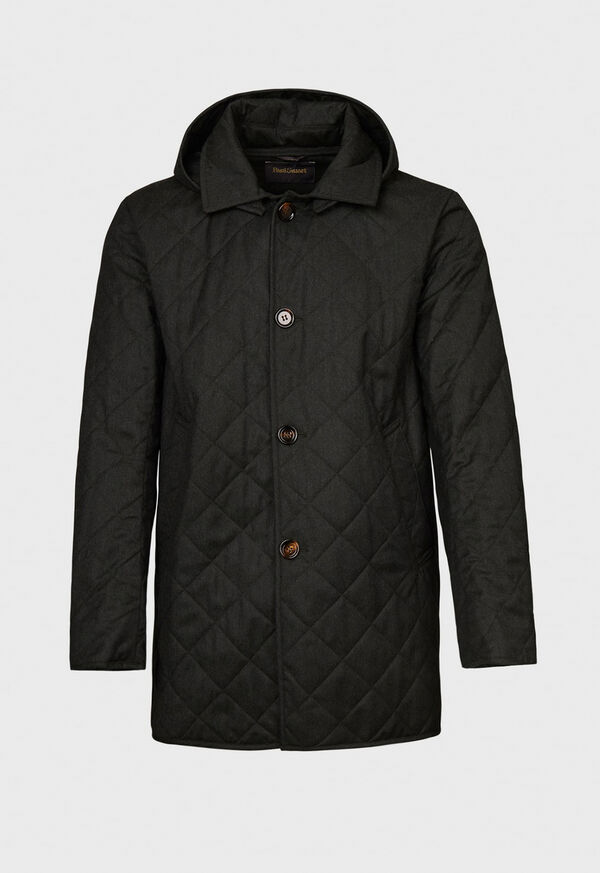 Paul Stuart Quilted Barn Coat with Hood, image 1