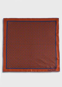 Paul Stuart Micro Medallion Print Pocket Square, thumbnail 2