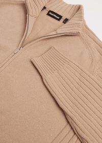 Paul Stuart Ribbed-Knit Sleeves Zip Cardigan, thumbnail 2