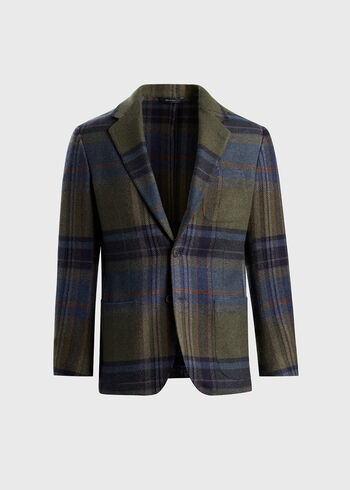 Paul Stuart Cashmere & Wool Oversize Plaid Jacket