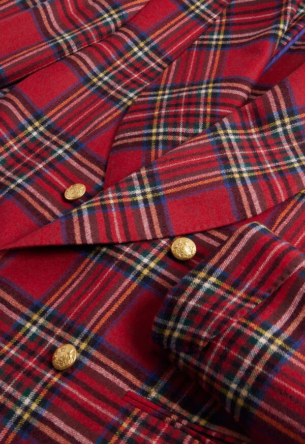 Paul Stuart Plaid Double Breasted Dinner Jacket, image 4