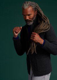 Paul Stuart Wool Ribbed Knit Jacket, thumbnail 2