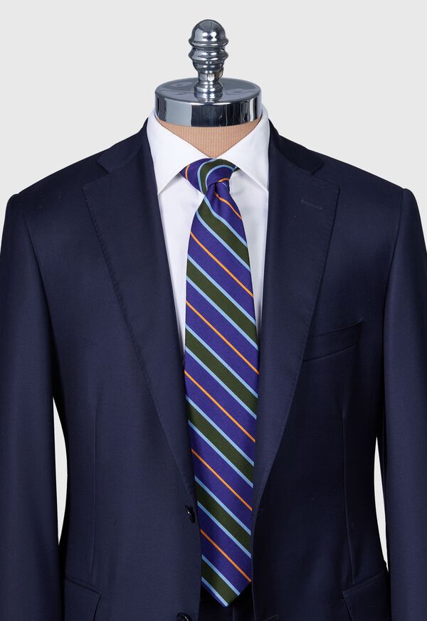 Paul Stuart Wool & Cotton Stripe Tie, image 2