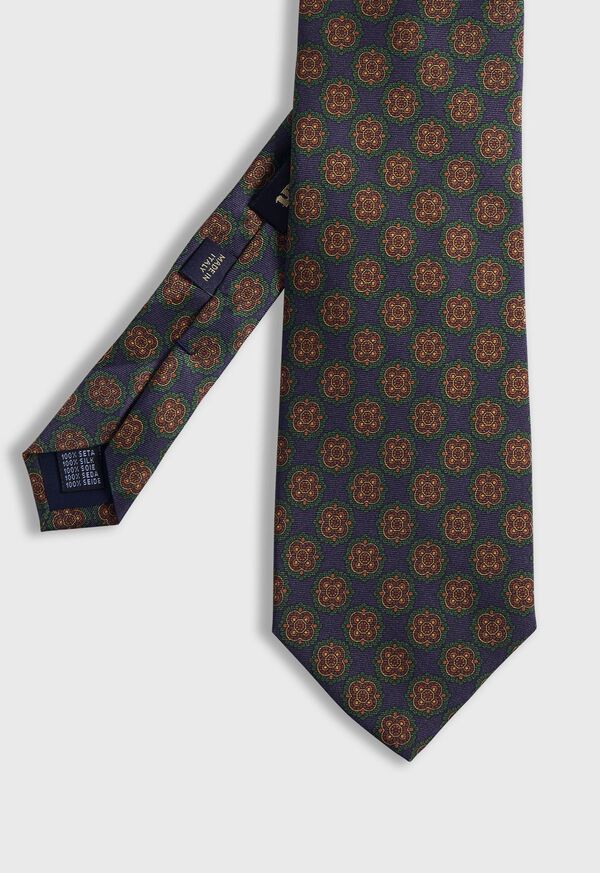 Paul Stuart Printed Silk Madder Medallion Tie, image 1