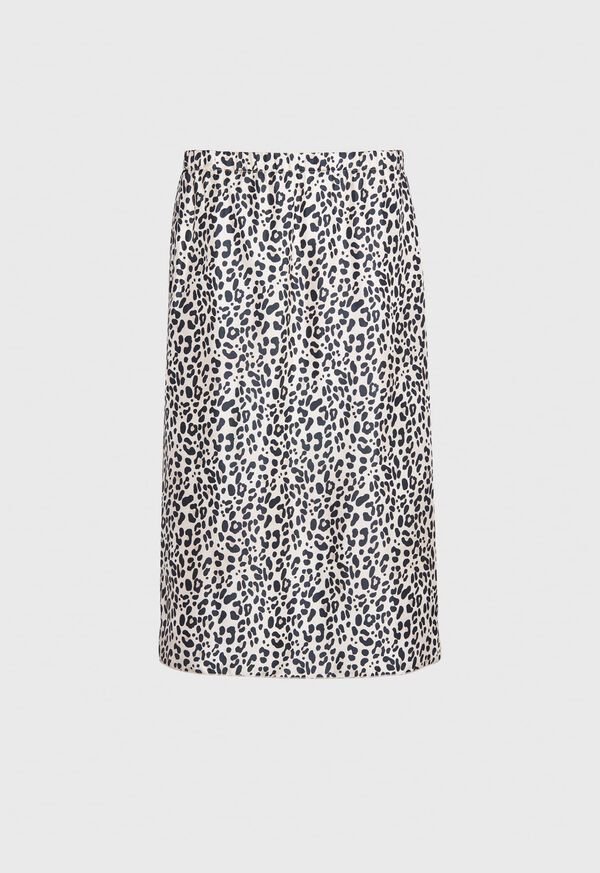 Paul Stuart Silk Animal Print Skirt, image 1