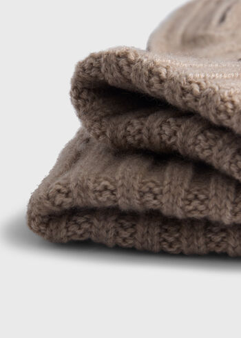 Paul Stuart Suede & Cashmere Cable Knit Glove