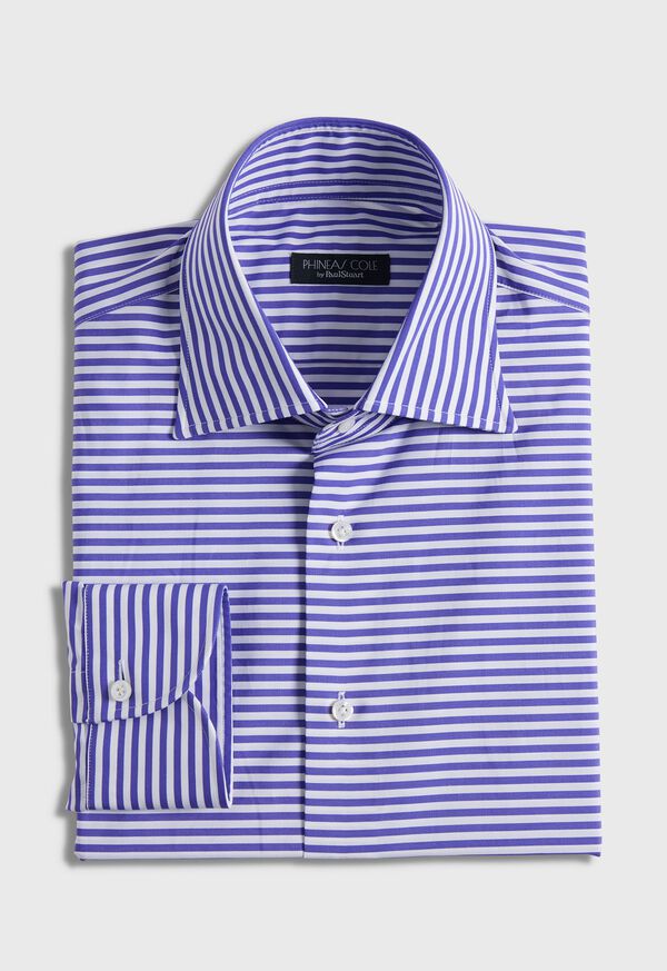 Paul Stuart Horizontal Stripe Cotton Dress Shirt
