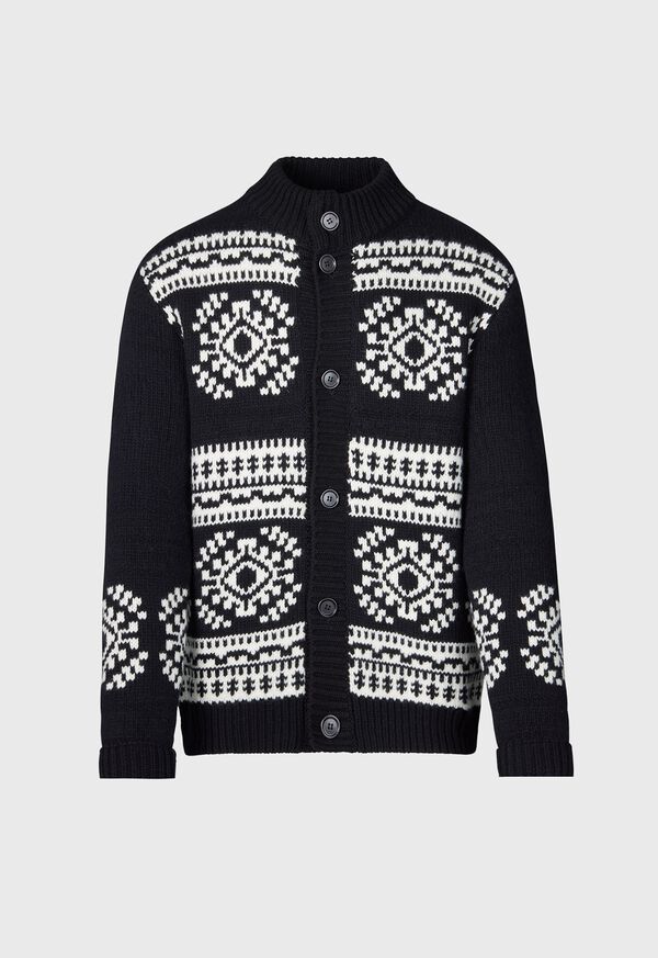 Paul Stuart Fair Isle Cardigan, image 1