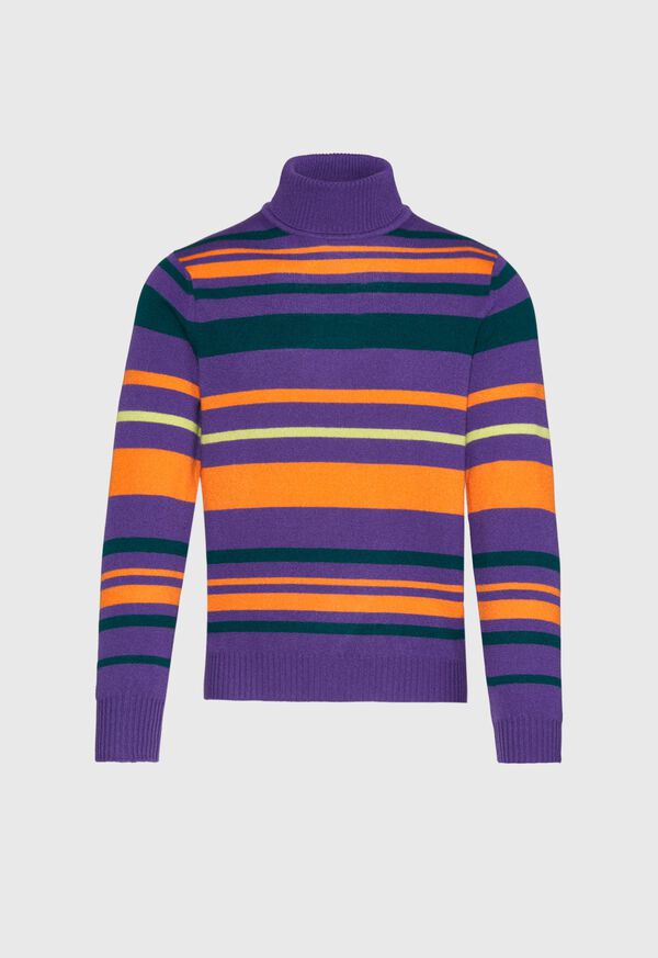 Cashmere Multi Color Stripe Turtleneck