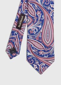 Paul Stuart Paisley Silk and Linen Tie, thumbnail 1