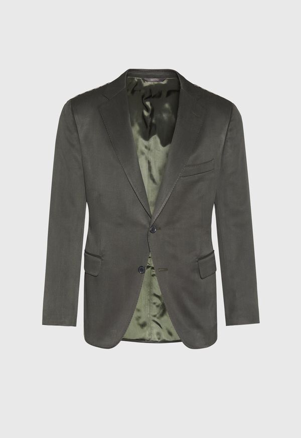 Paul Stuart Solid Green Silk Sport Jacket, image 1