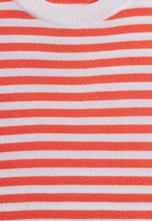 Paul Stuart Stripe Knit Short Sleeve Crewneck, image 2