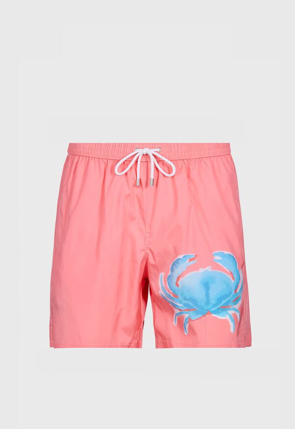 Paul Stuart Crab Print Swim Trunk, image 1