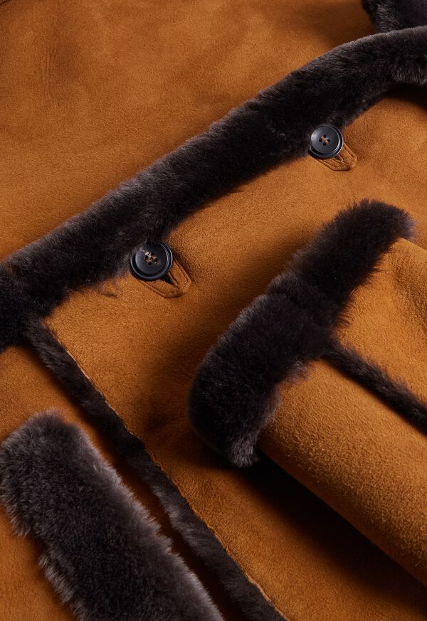 Paul Stuart Shearling Coat with Trim, image 2