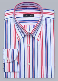 Paul Stuart Nautical Stripe Cotton Sport Shirt, thumbnail 1