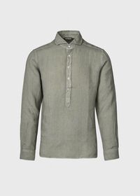 Paul Stuart Washed Linen Pullover Shirt, thumbnail 1