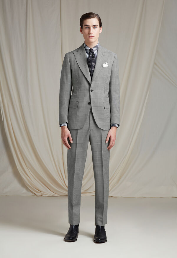 Paul Stuart Black and White Plaid Suit, image 3
