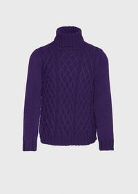 Paul Stuart Cashmere Aran Cable Knit Turtleneck, thumbnail 2