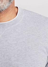 Paul Stuart Cotton Crewneck Sweater with Contrast Tipping, thumbnail 2