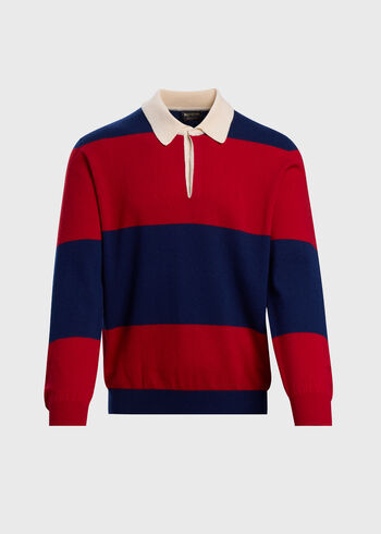 Paul Stuart Lightweight Cashmere Rugby Sweater