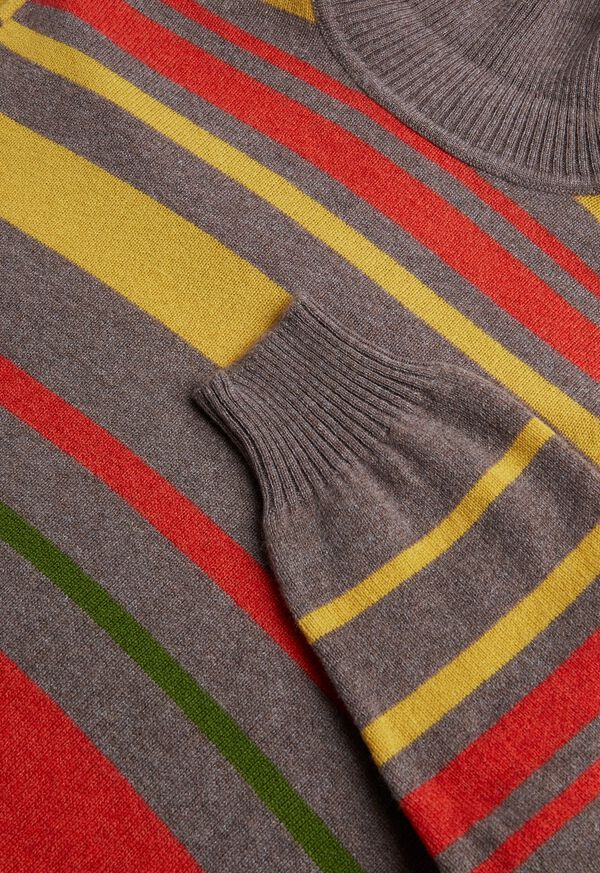 Paul Stuart Cashmere Multi Color Stripe Turtleneck, image 2