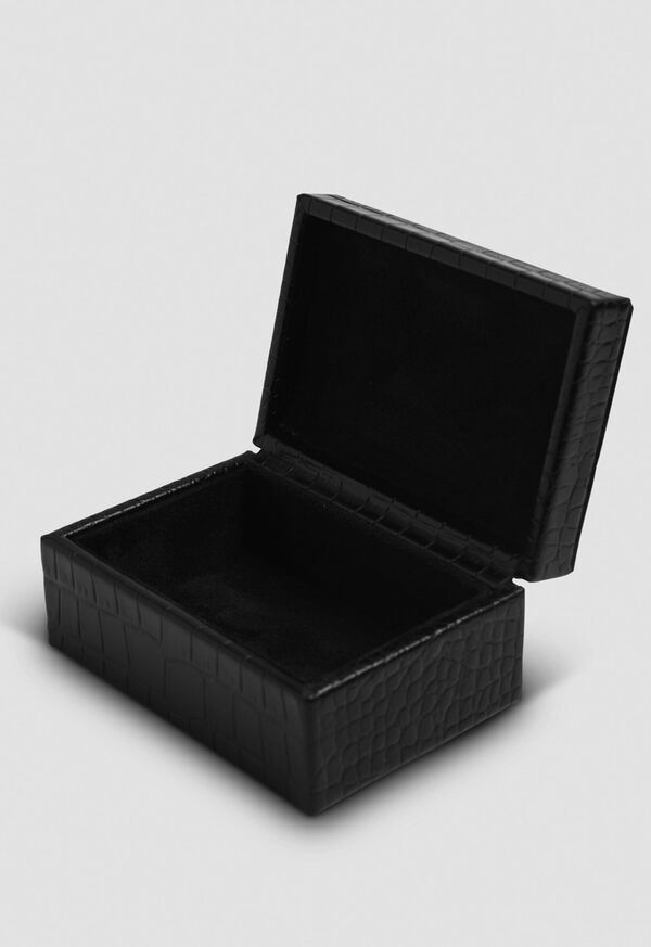 Paul Stuart Embossed Leather Small Jewelry Box, image 2