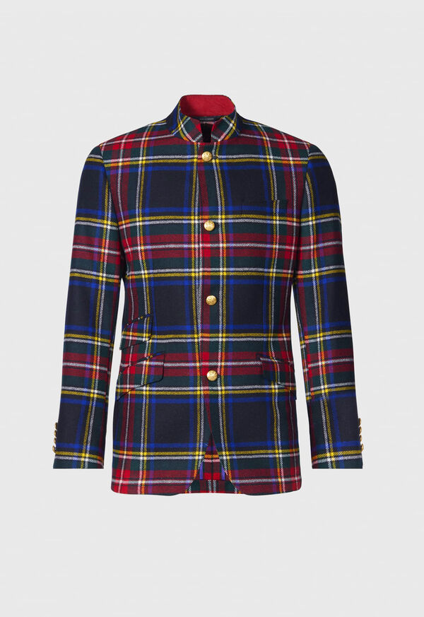 Paul Stuart Wool Plaid Dinner Jacket