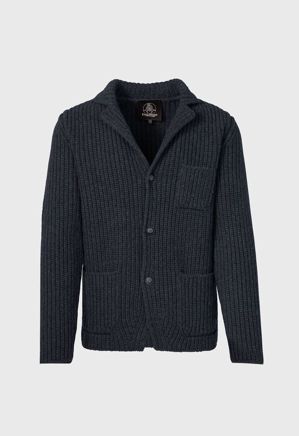 Paul Stuart Wool Ribbed Knit Jacket, image 1