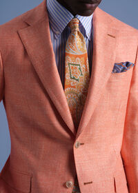 Paul Stuart Printed Linen Paisley Tie, thumbnail 2