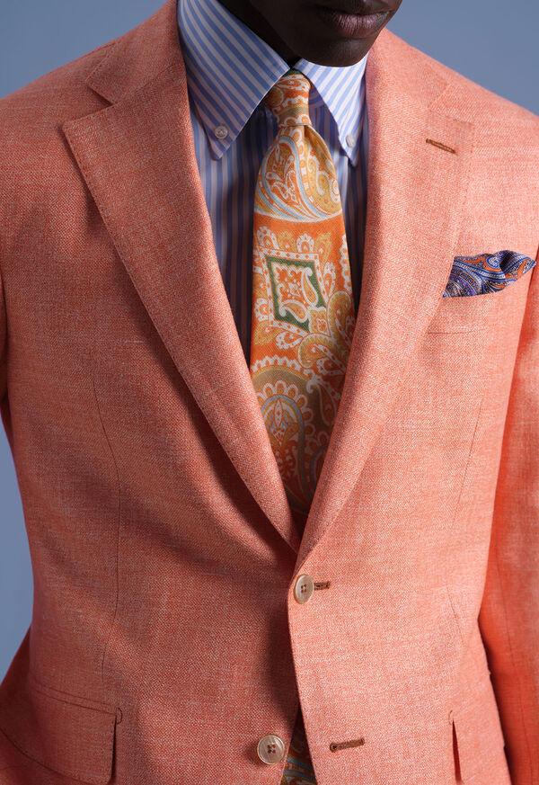Paul Stuart Printed Linen Paisley Tie, image 2