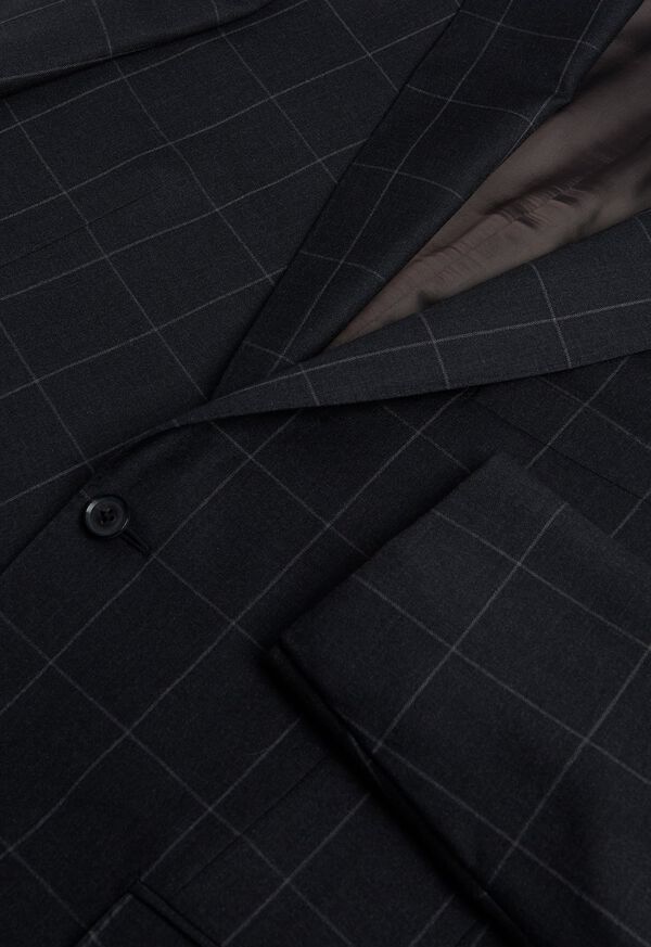Paul Stuart Grey Windowpane Classic shoulder suit, image 2