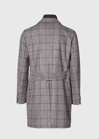 Paul Stuart Brown Plaid Hybrid Coat with Gilet, thumbnail 5