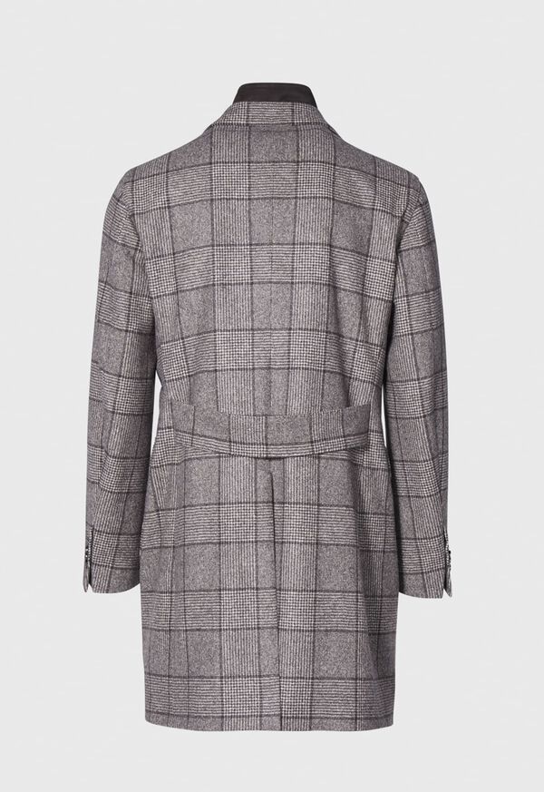 Paul Stuart Brown Plaid Hybrid Coat with Gilet, image 5
