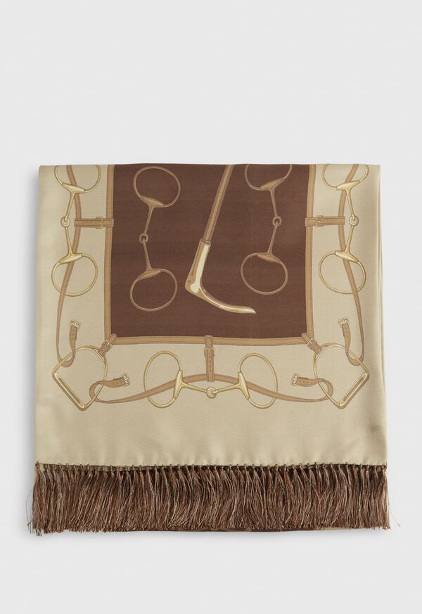 Paul Stuart Printed Equestrian Silk Scarf, image 2