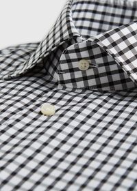 Paul Stuart Black and White Mini Pane Dress Shirt, thumbnail 2