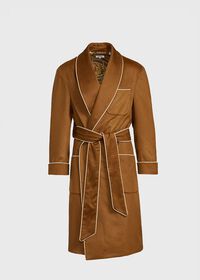 Paul Stuart Dark Camel Cashmere Robe, thumbnail 1