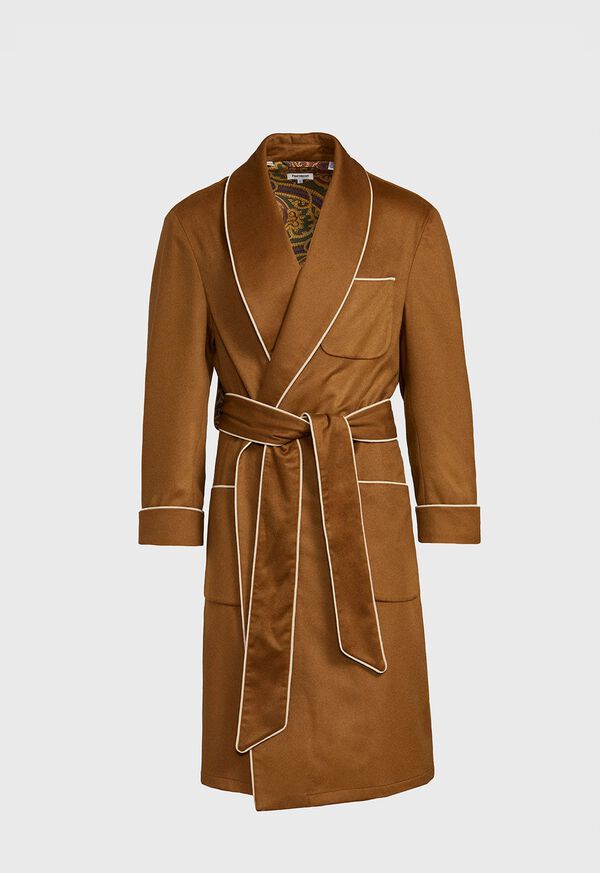Paul Stuart Dark Camel Cashmere Robe, image 1