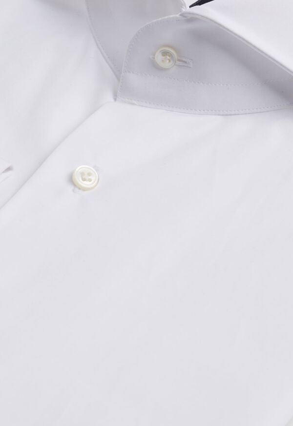 Paul Stuart White Poplin Dress Shirt with French Cuff, image 2