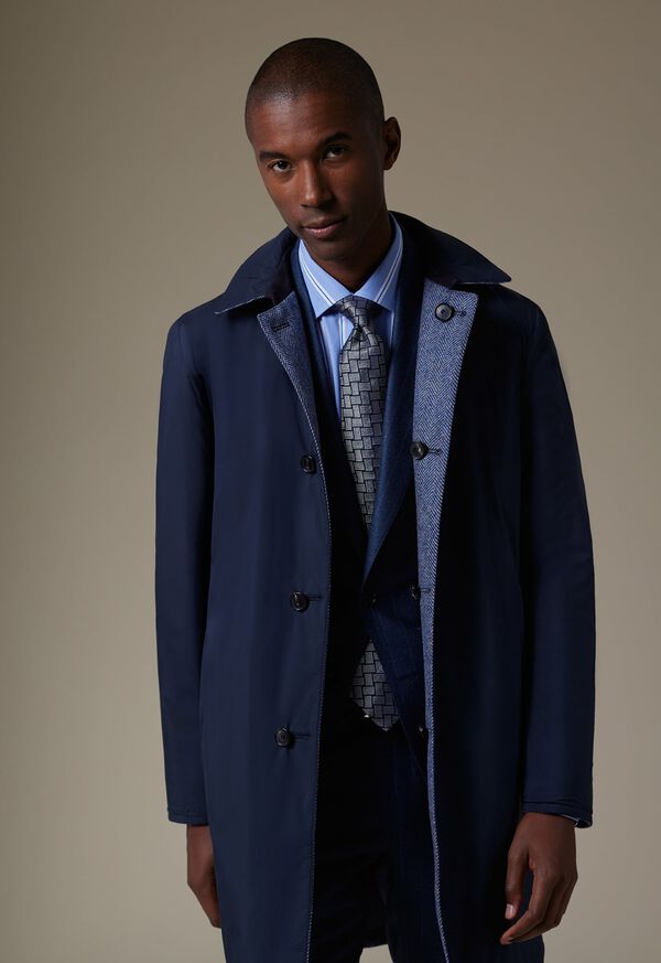 Paul Stuart Wool Herringbone Reversible Coat, image 4