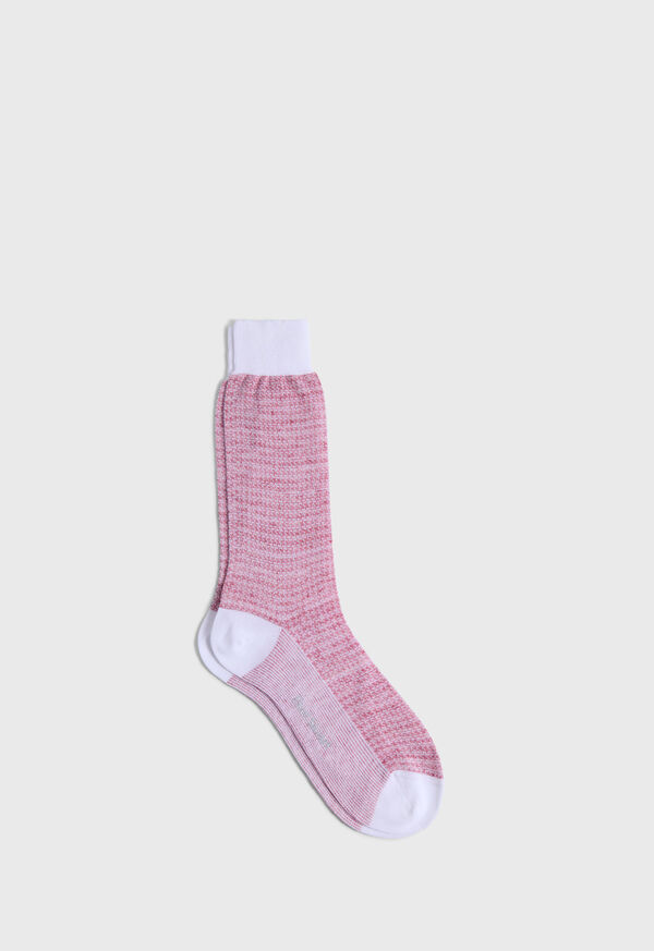 Paul Stuart Cotton & Linen Houndstooth Sock, image 1