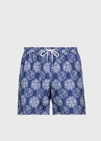 Paul Stuart Sand Dollar Batik Print Swim Trunk