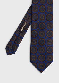 Paul Stuart Printed Silk Oversized Medallion Tie, thumbnail 2