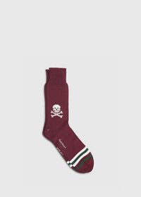 Paul Stuart Heavy Weight Cotton Skull & Crossbones Sock, thumbnail 1