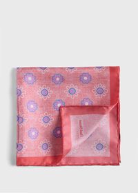Paul Stuart Printed Silk Medallion Pocket Square, thumbnail 1
